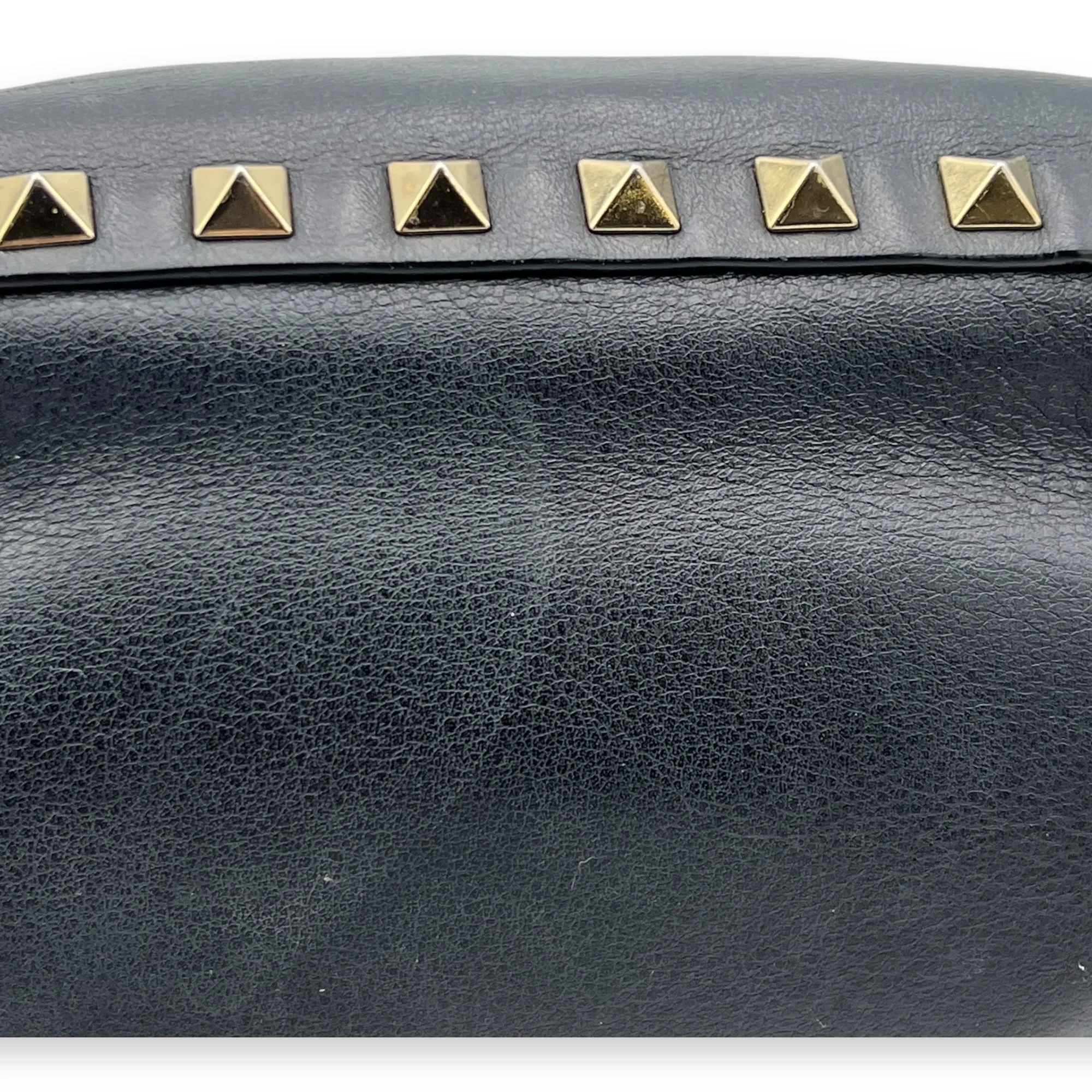 Rockstud Top handle bag in Calfskin, Silver Hardware