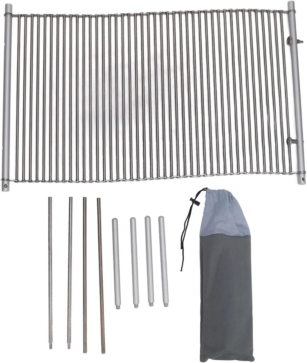 Roll Up Camping Table, Multi Functional Portable Camping Table, Stainless Steel Outdoor Folding Picnic Card Table for Mountain Camping, Lakeside Fishing, Grassland Picnics