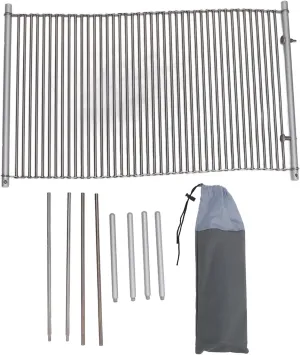 Roll Up Camping Table, Multi Functional Portable Camping Table, Stainless Steel Outdoor Folding Picnic Card Table for Mountain Camping, Lakeside Fishing, Grassland Picnics
