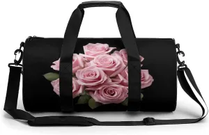 Roses Novelty Large Duffel Bag Lightweight Gym Bag Travel Tote Bags