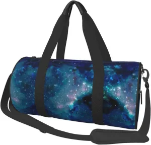 Round Duffle Bag Galaxy Nebula Space Unisex Travel Bag Duffle Bag
