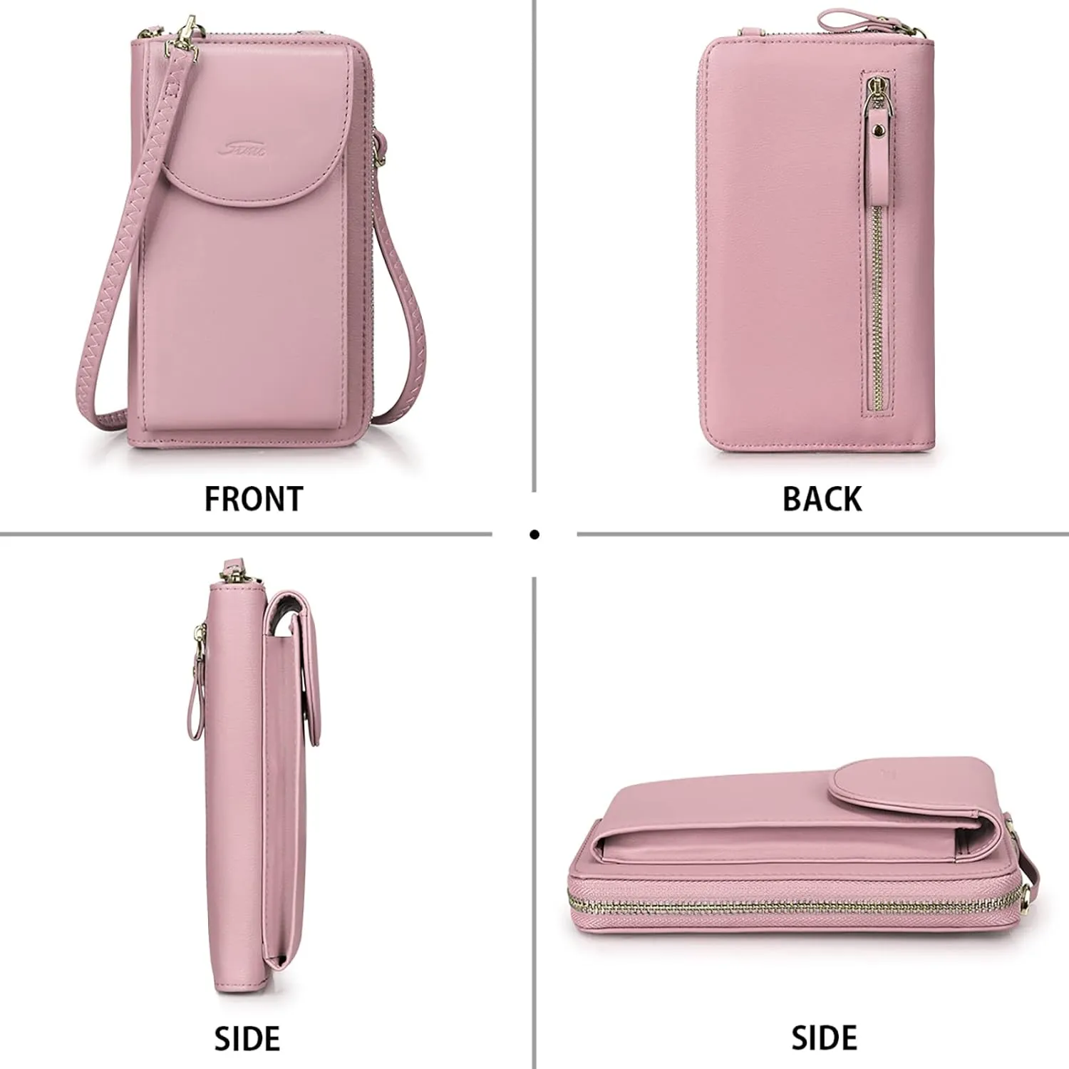 S-ZONE Small Crossbody Bags for Women Cell Phone Purse RFID Blocking Wallet Purses with Credit Card Slots