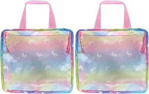 SAFIGLE Doll Clothes Storage 2pcs Doll Tote Bag Child Travel Bag Cartoon Cloth Doll Clothes Organizer