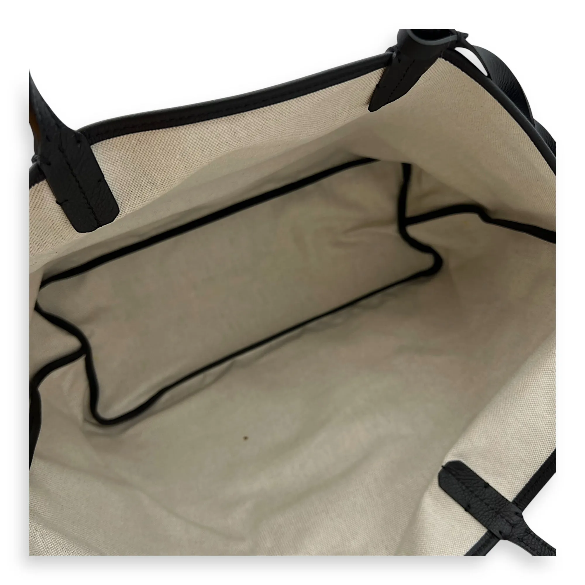 Saint Louis Tote Bag PM Black in Coated Canvas, Silver hardware