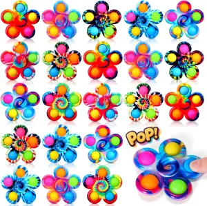 SCIONE 24 Pack Party Favors Fidget Spinners for Kids 4-8 8-12,Goodie Bags Stuffers for Kids 3-5, Pop Fidget Toys Bulk Classroom Prizes for Girls Boys, Toddler Birthday Party Return Gifts