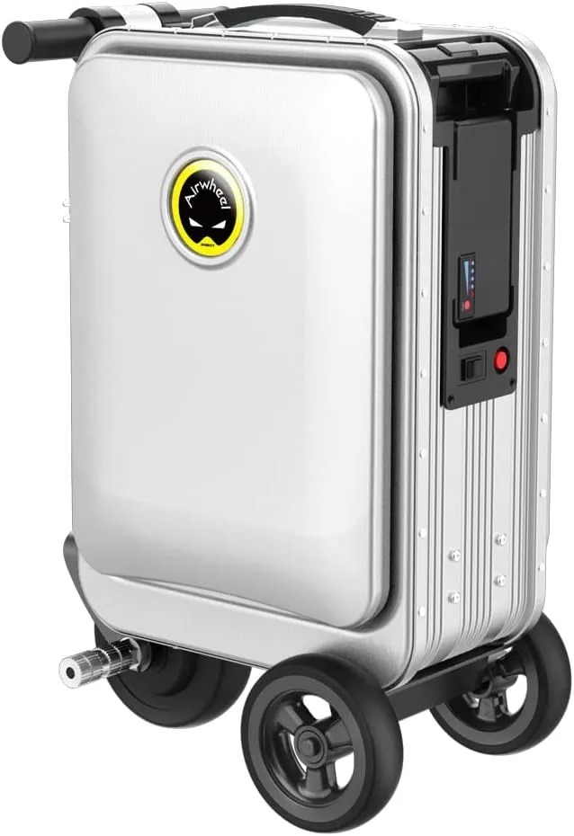 SE3S Smart Riding Luggage Electric Suitcase Scooter with Removable Battery (silver)