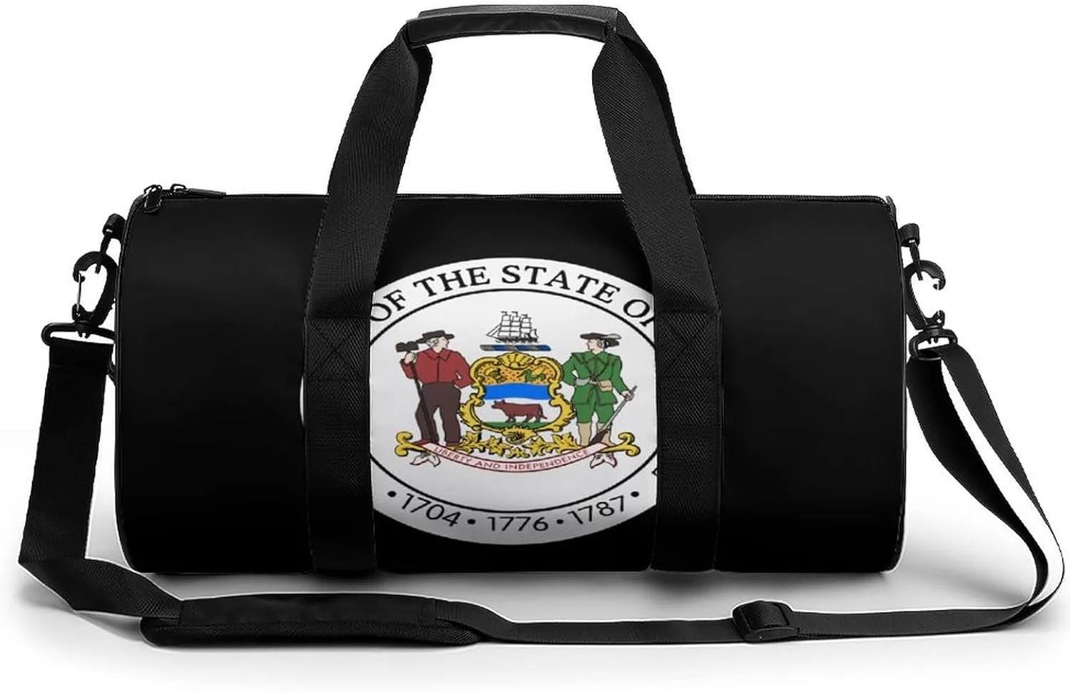 Seal_of_Delaware.svg Novelty Large Duffel Bag Lightweight Gym Bag Travel Tote Bags