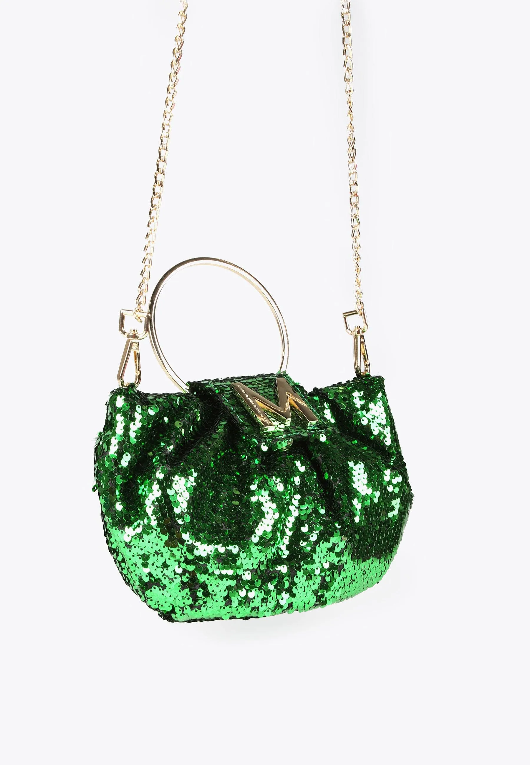 Sequinned evening bag