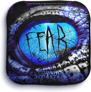 Set of 4 Regulation Professional Corn Hole Bags for Cornhole Toss Games - for All Skill Levels (Fear)