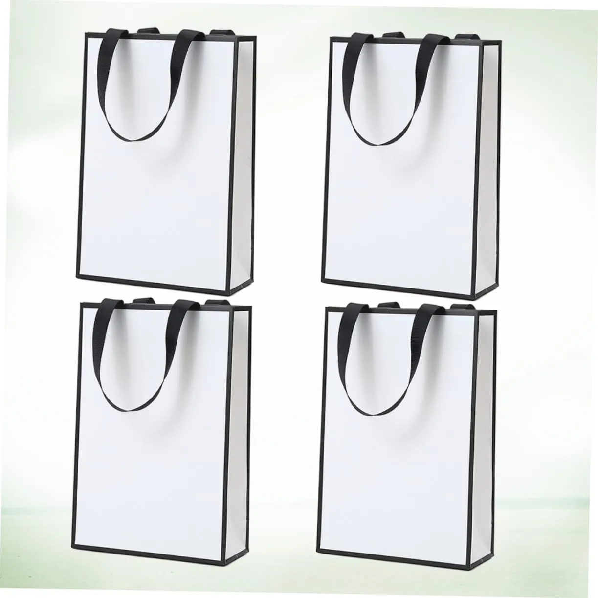 SEWOART Portable Jewelry Packaging Sack 4pcs Kraft Paper Bag with Lasting Rope Flat Bottom