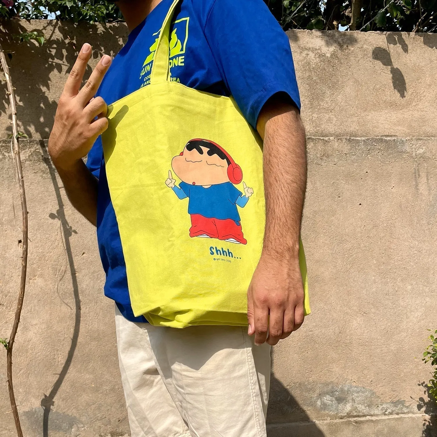 Shinchan: No Noise Zipper Tote Bag