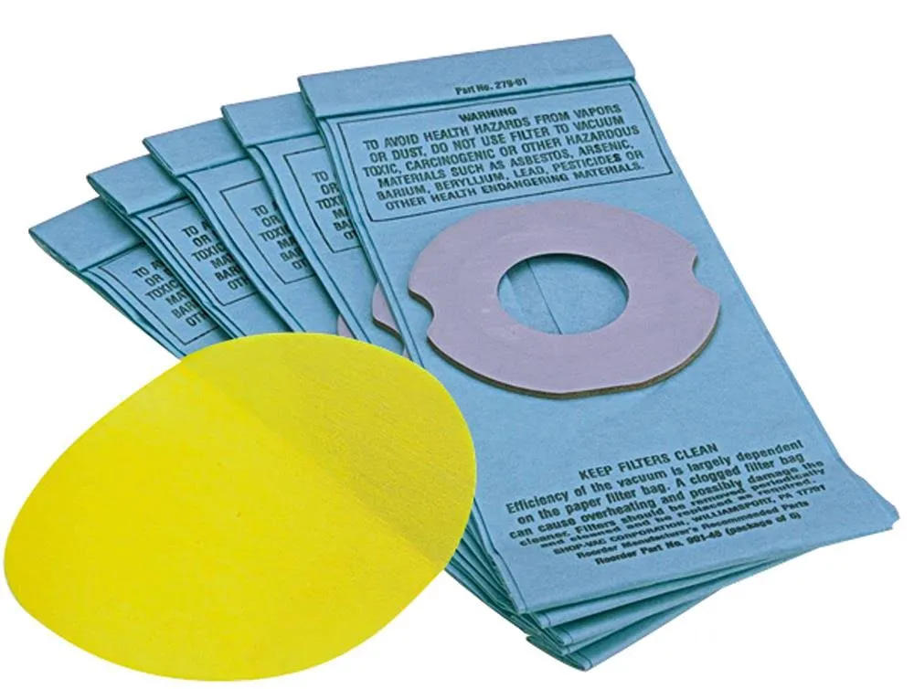 Shop Vac Hippo Paper Filter Bags 901-46-00 - Genuine- 5 pack