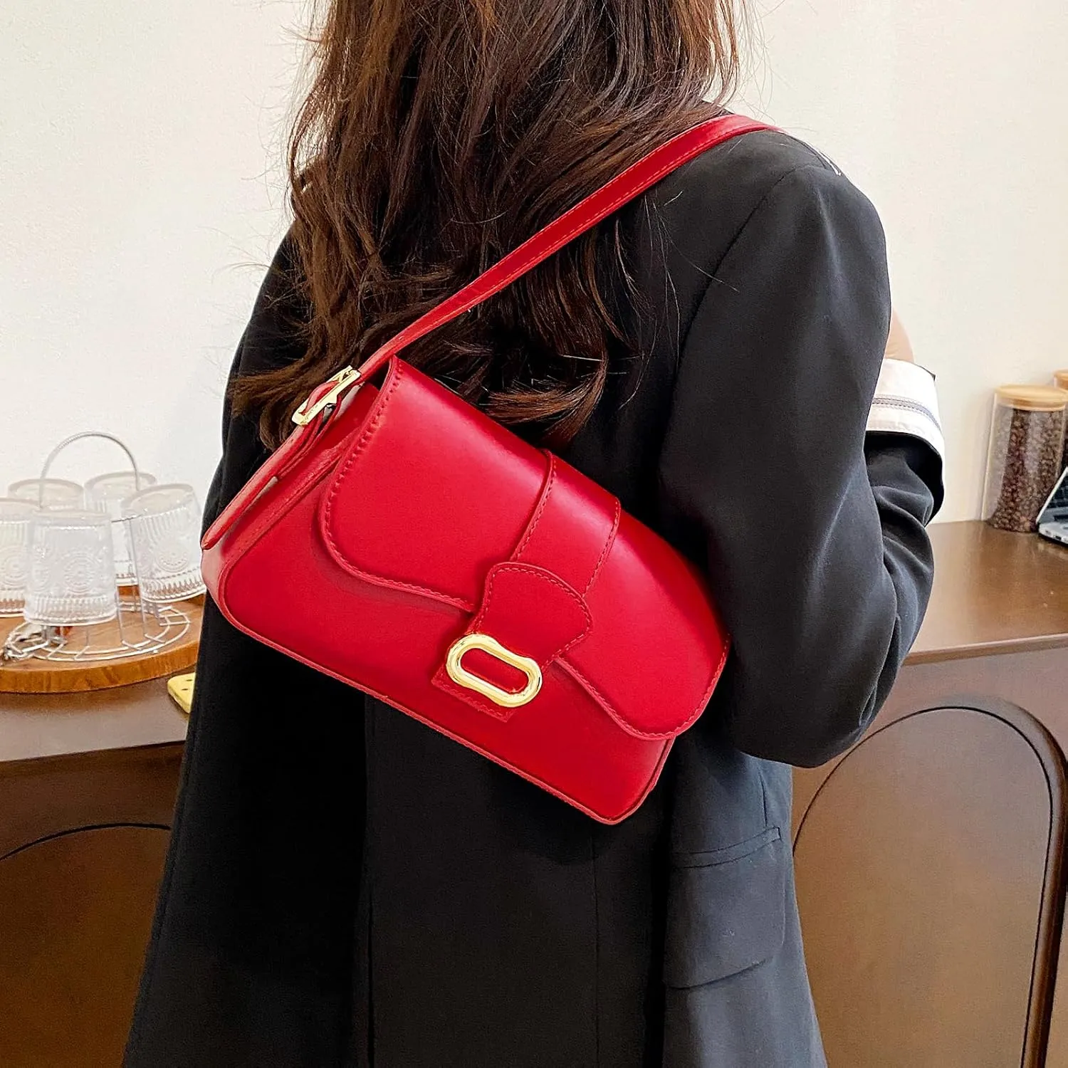 Shoulder Bag Classic Clutch Purse Soft PU Leather Handbag for Women Trendy Purses Shoulder Purse Designer Bags