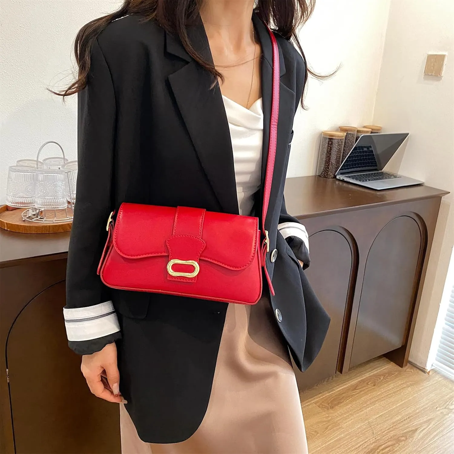 Shoulder Bag Classic Clutch Purse Soft PU Leather Handbag for Women Trendy Purses Shoulder Purse Designer Bags