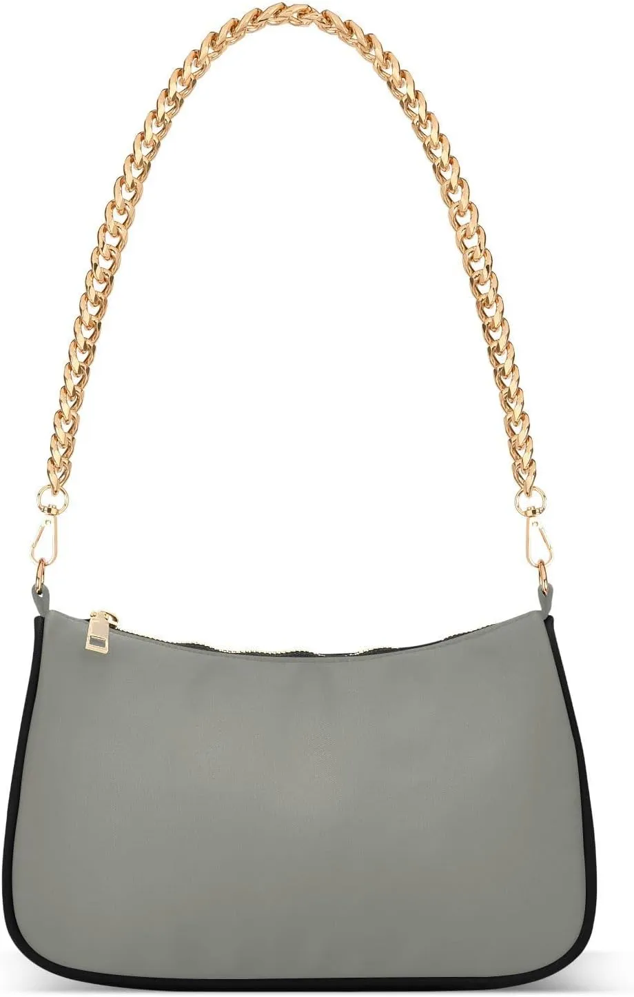 Shoulder Bag for Women Hobo Tote Handbag Gold Chain Crossbody Bag with Zipper Clutch Purse Handbags