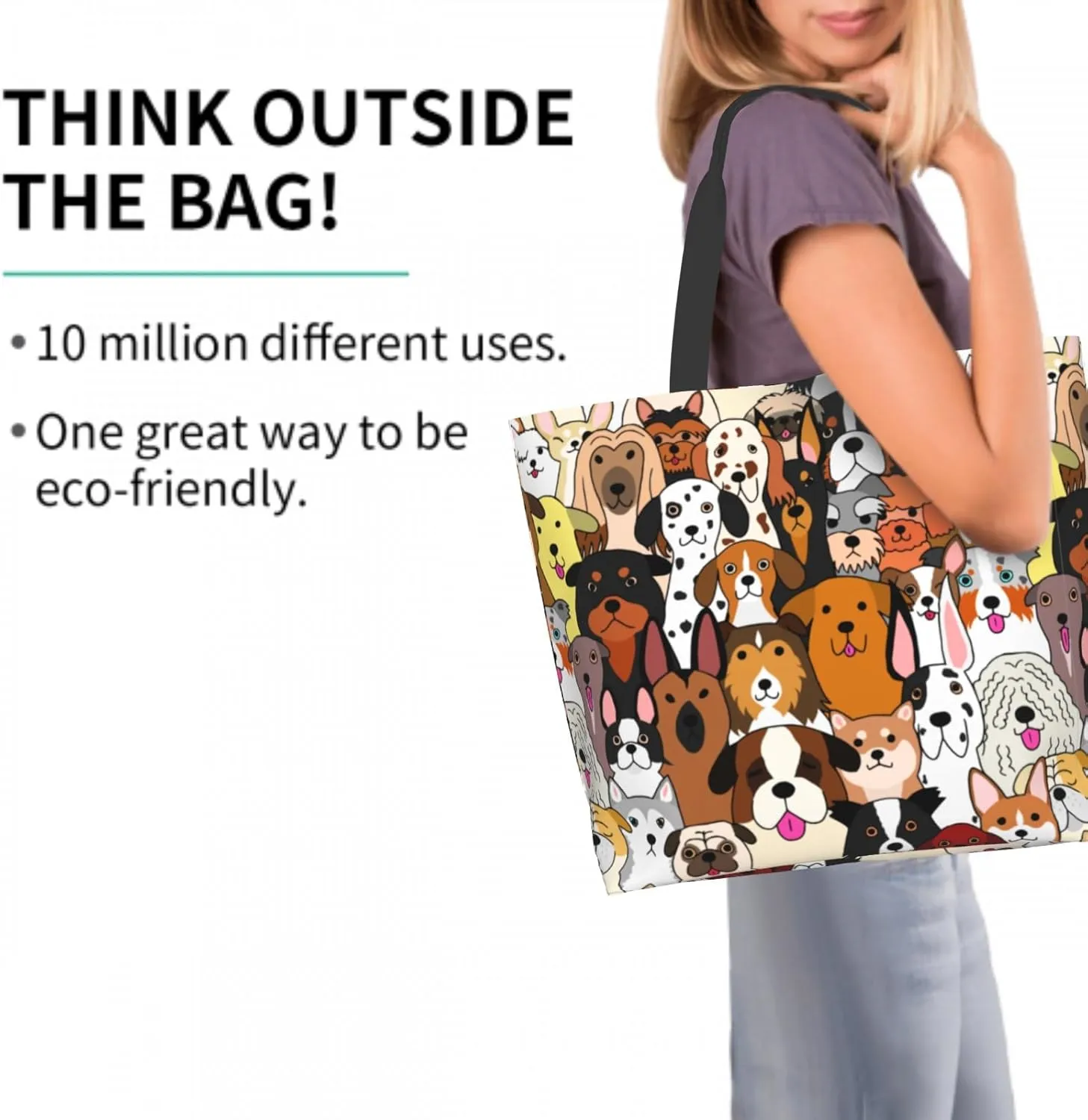 Shoulder Bag Large Reusable Eco-friendly Shopping Bags Portable Storage Handbag