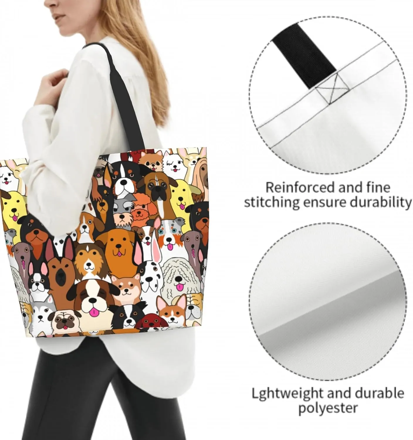 Shoulder Bag Large Reusable Eco-friendly Shopping Bags Portable Storage Handbag
