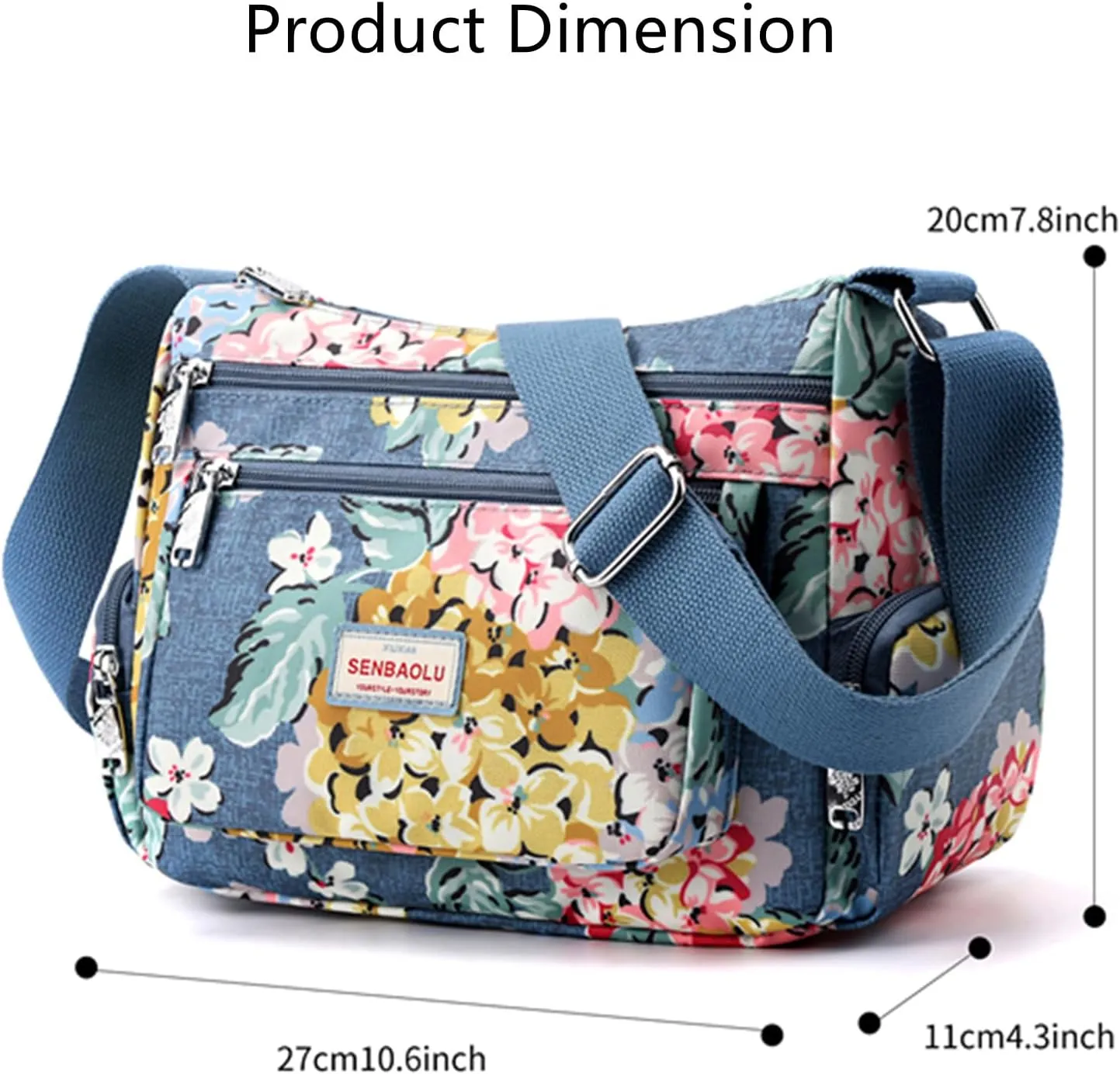 Shoulder Bags for Women Nylon Crossbody Bags Waterproof Lightweight Messenger Purses and Handbags