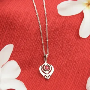 Silver 92.5 Women's Khanda Pendant