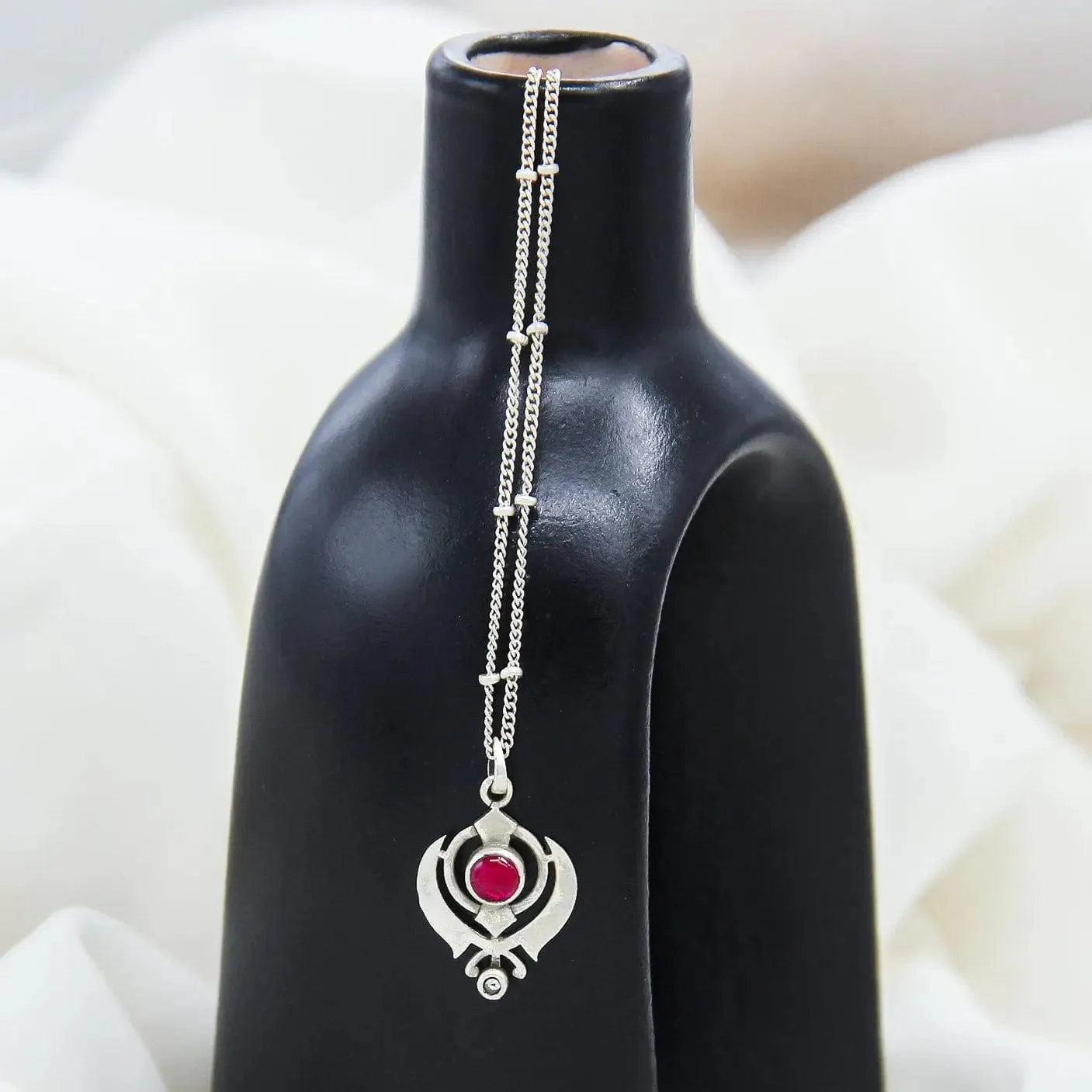 Silver 92.5 Women's Khanda Pendant