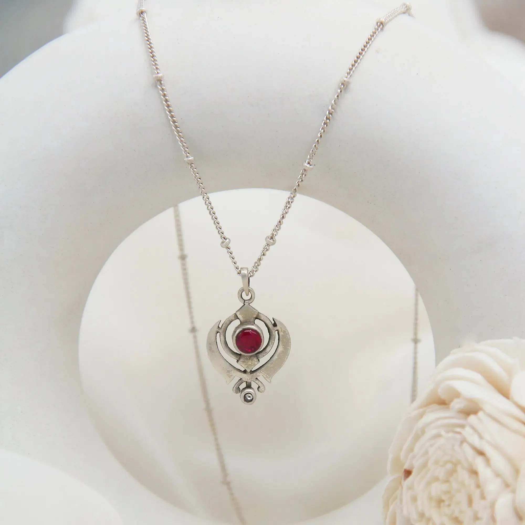 Silver 92.5 Women's Khanda Pendant