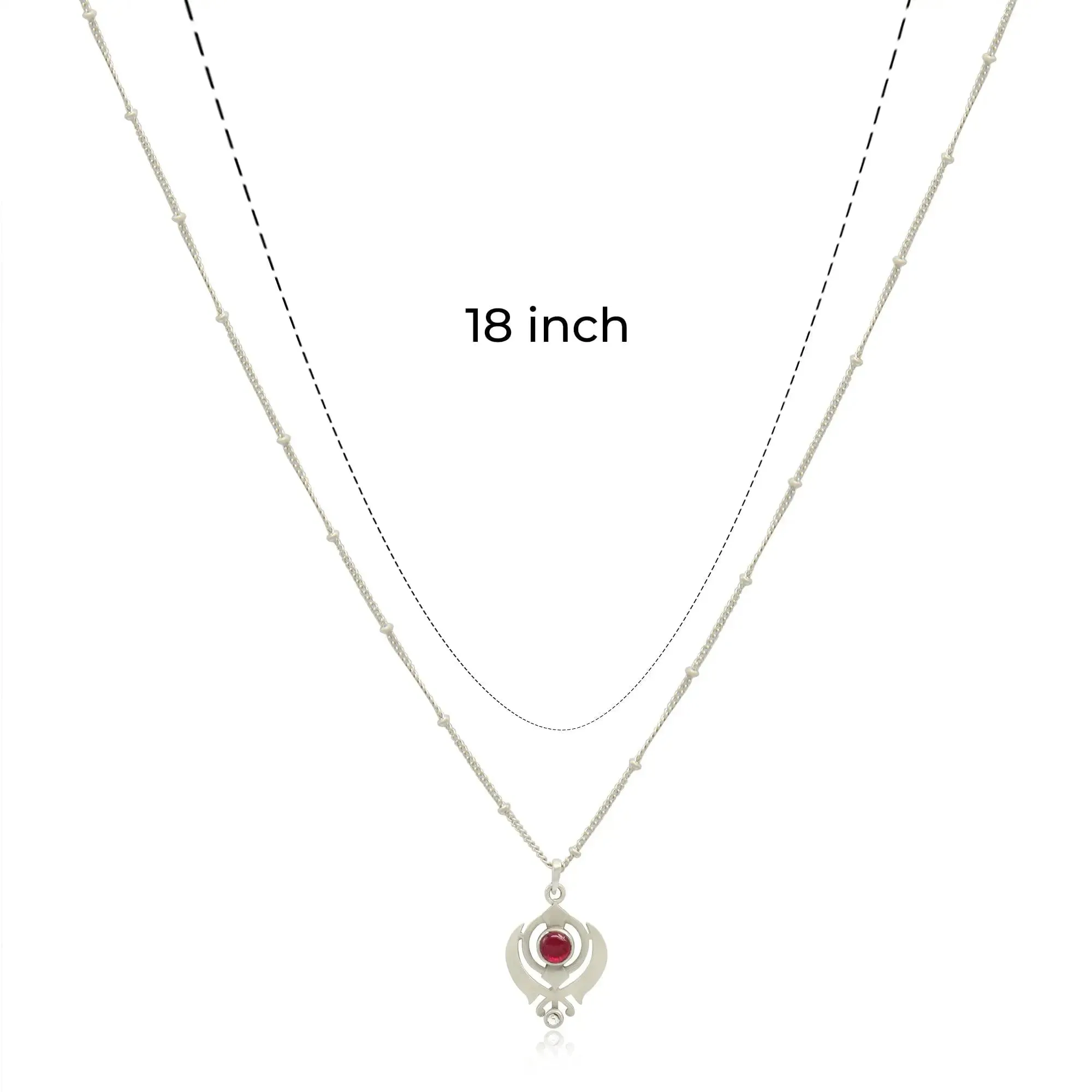 Silver 92.5 Women's Khanda Pendant