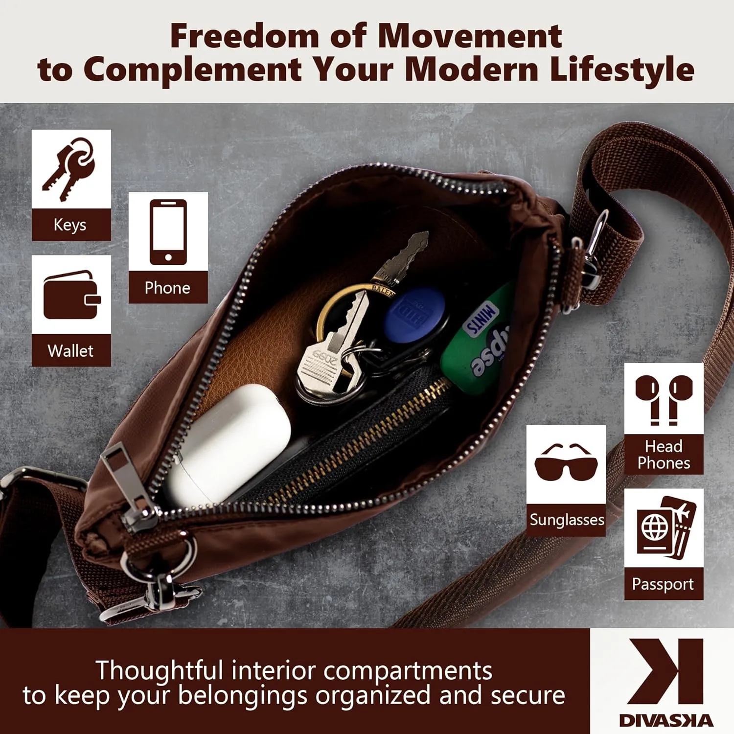 Sleek Men Crossbody Bags Small - Nylon Waterproof Crossbody Bag for Men - Travel Crossbody Bag for Men - Cross Body Bag Small