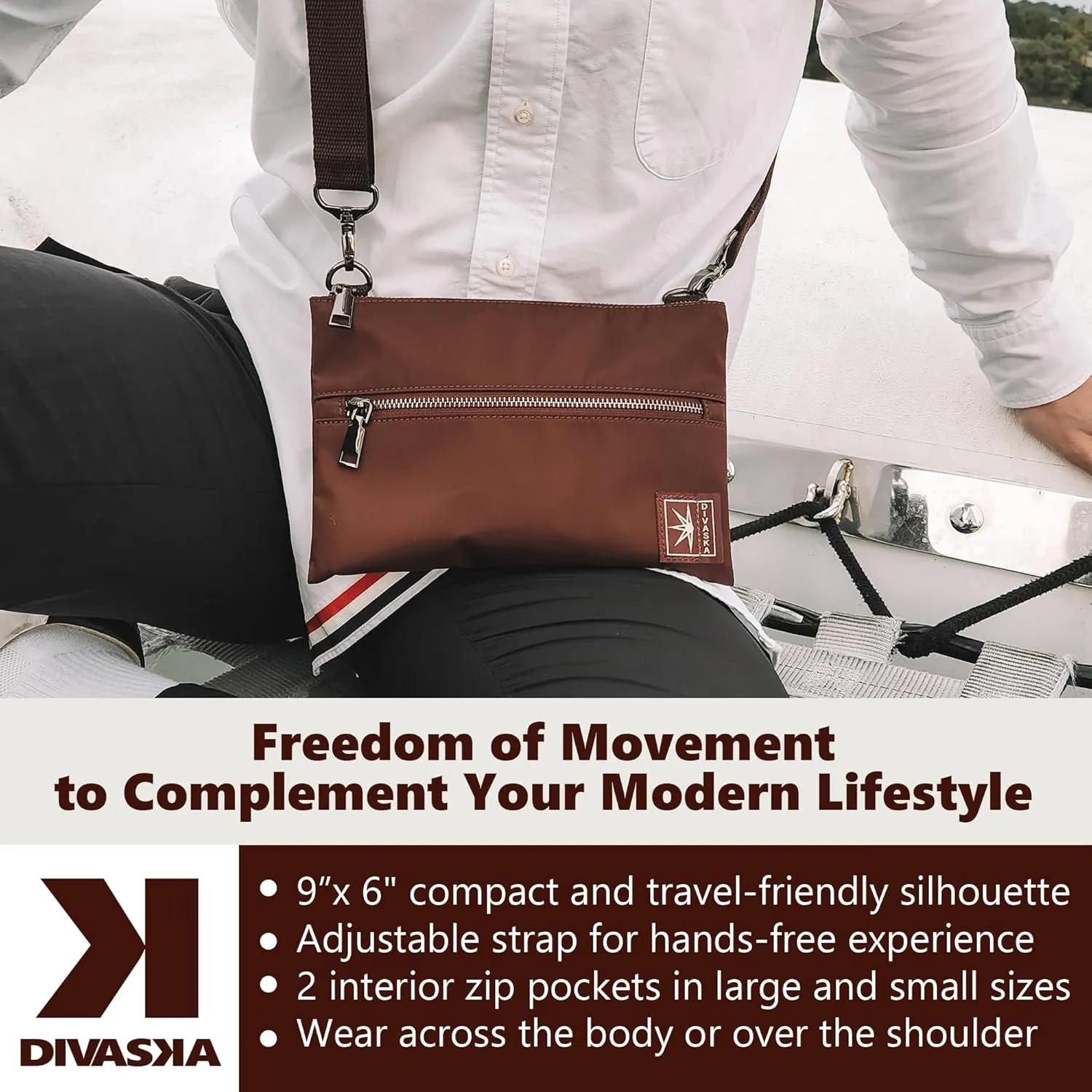 Sleek Men Crossbody Bags Small - Nylon Waterproof Crossbody Bag for Men - Travel Crossbody Bag for Men - Cross Body Bag Small