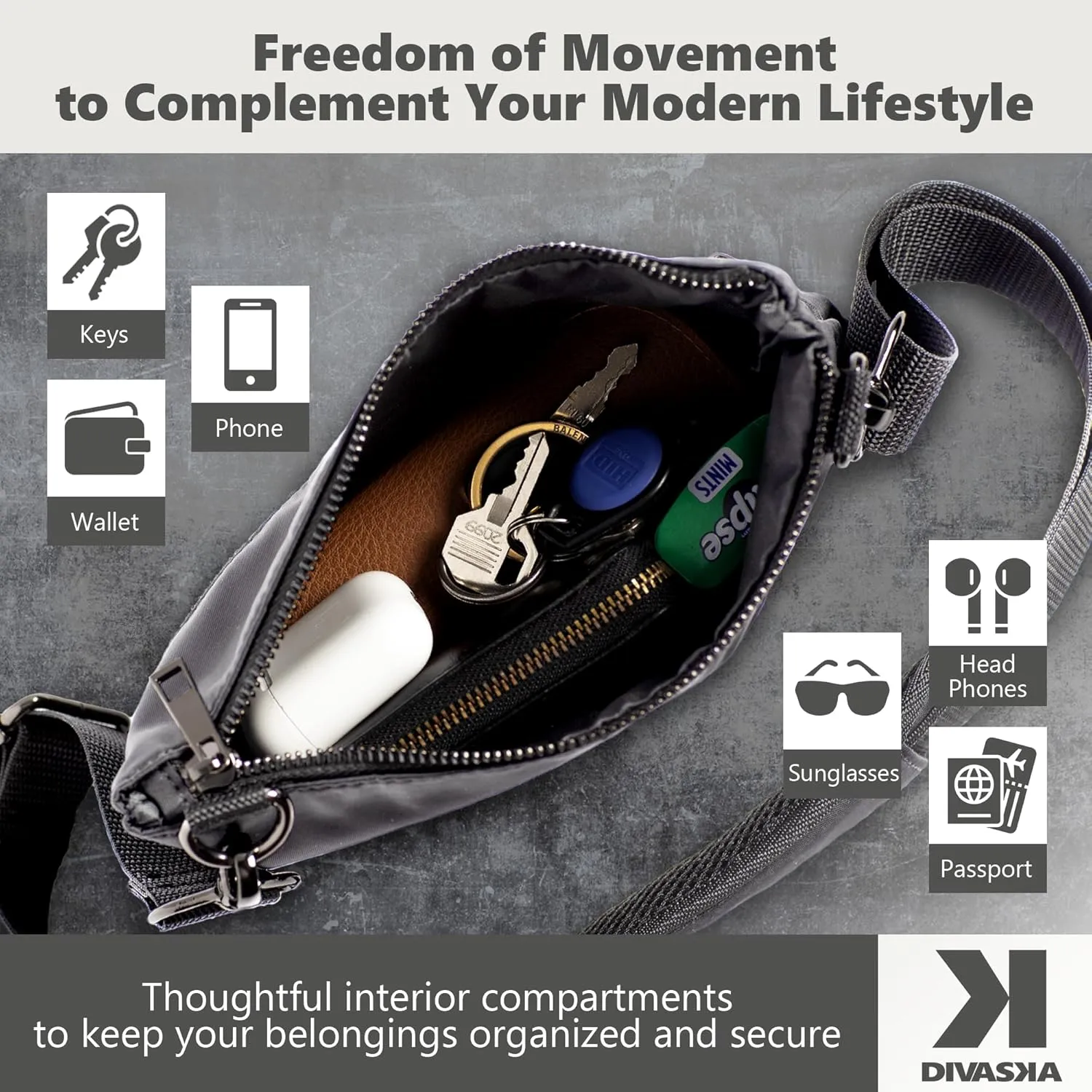 Sleek Men Crossbody Bags Small - Nylon Waterproof Crossbody Bag for Men - Travel Crossbody Bag for Men - Cross Body Bag Small
