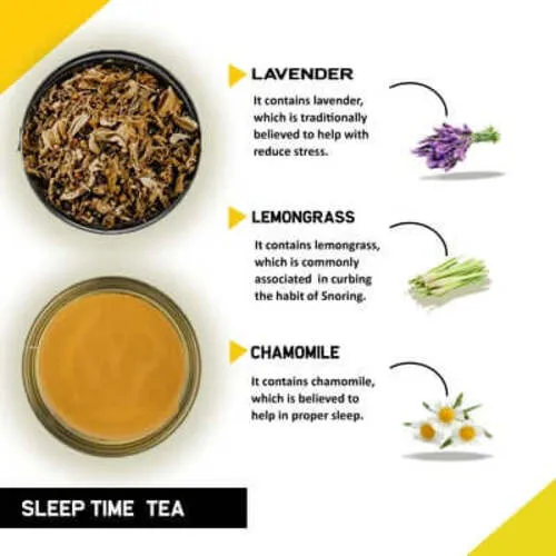 Sleep Tea - Helps with Insomnia, Snoring and Stress - Sleep Time Tea