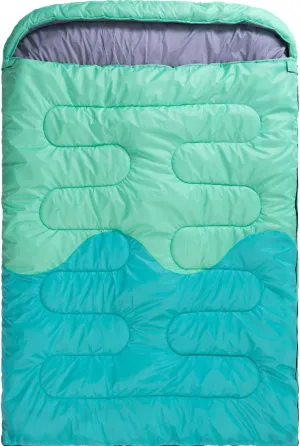 Sleeping Bag - Double Camping Sleeping Bags 2 Person for Adults Kids Boys Girls for Hiking Backpacking - Warm Cold Weather Lightweight Portable with Compression Bag for Indoors Outdoors Activities