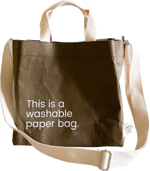 Sling Bags for Women & Men - Eco-Statement Washable Paper Bag, Replaces Single-Use Bags - Lightweight & Durable Crossbody Bag