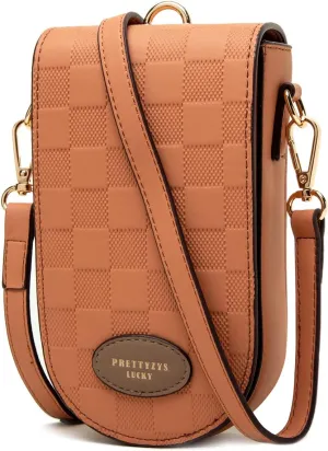 Small Cellphone Crossbody Bags Purse for Women Phone Wallet Purse Mini Phone Case PU Leather with 2 Straps