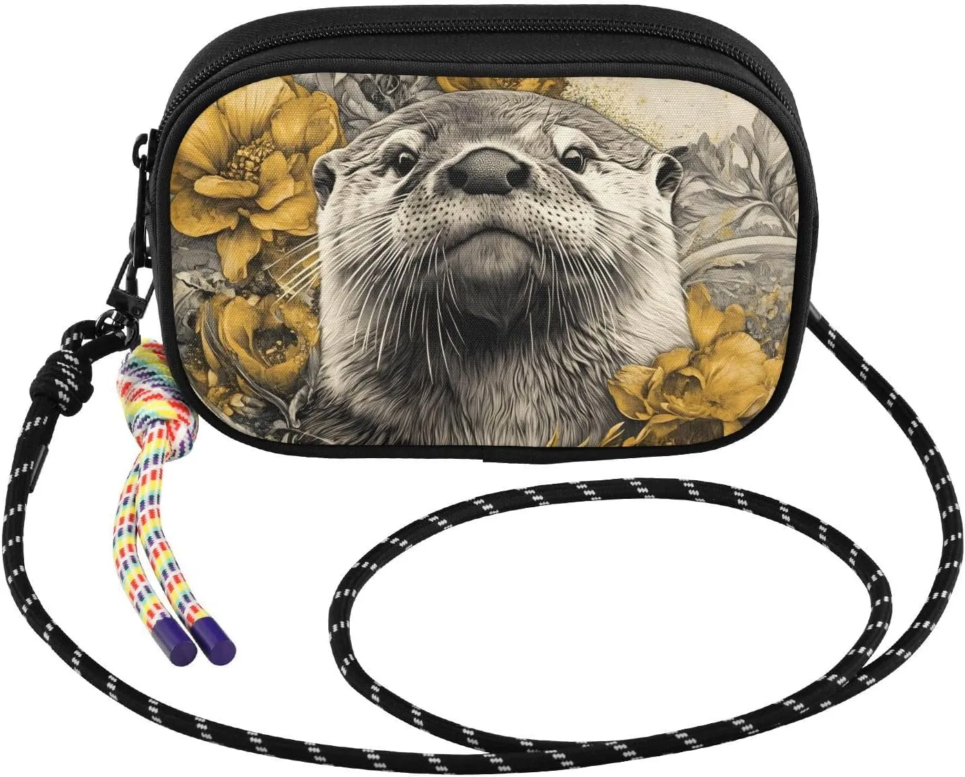 Small Crossbody Bags Beaver Floral Cute for Women Cell Phone Purses Women's Shoulder Handbag Wallet Purse