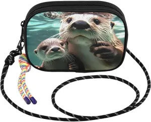 Small Crossbody Bags Cute Otterd Swim Underwater for Women Cell Phone Purses Shoulder Bag Handbag with Adjustable Strap