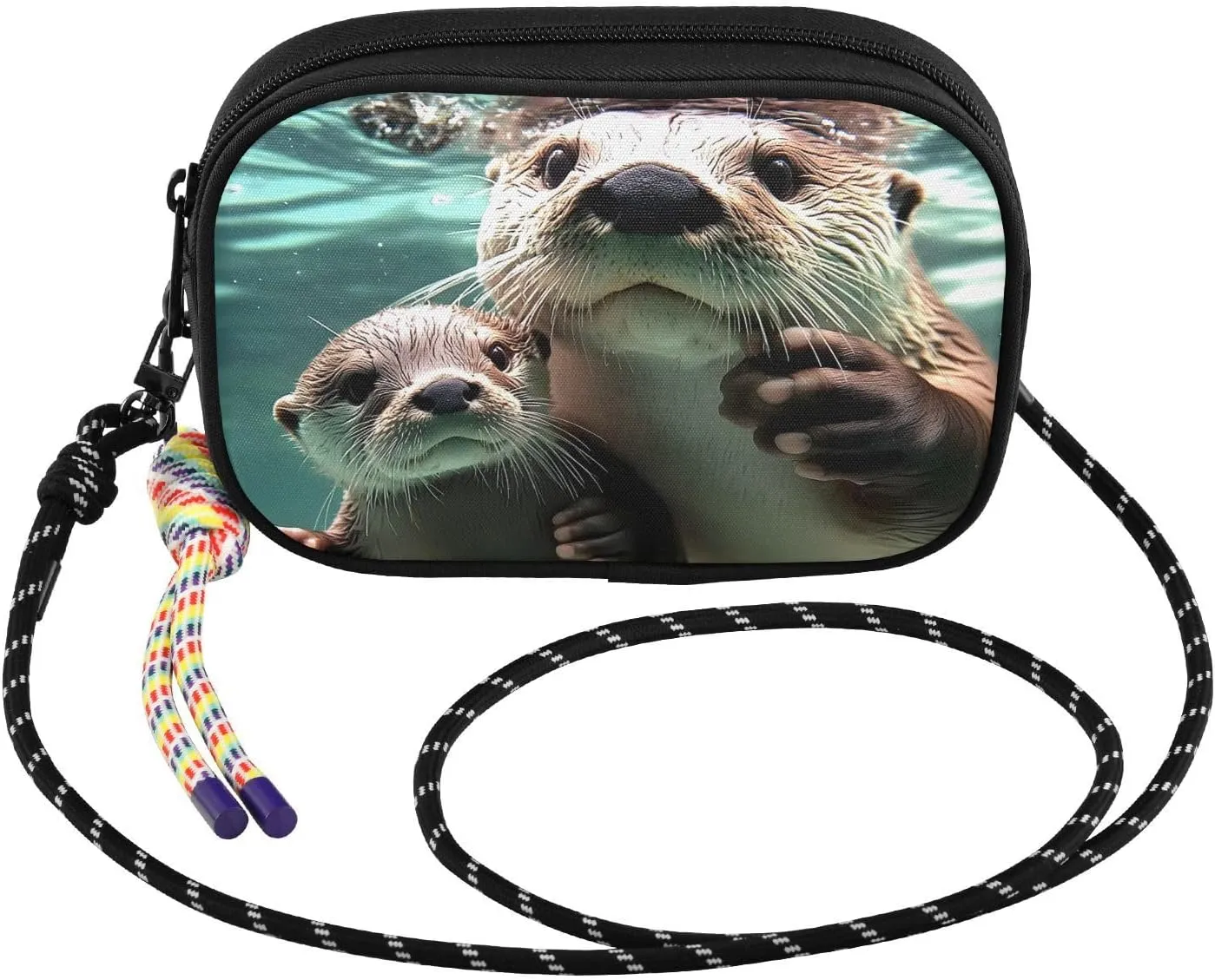 Small Crossbody Bags Cute Otterd Swim Underwater for Women Cell Phone Purses Shoulder Bag Handbag with Adjustable Strap