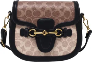 Small Crossbody Bags for Women - Leather Purse Handbag - Fashion Design - Golden Buckle