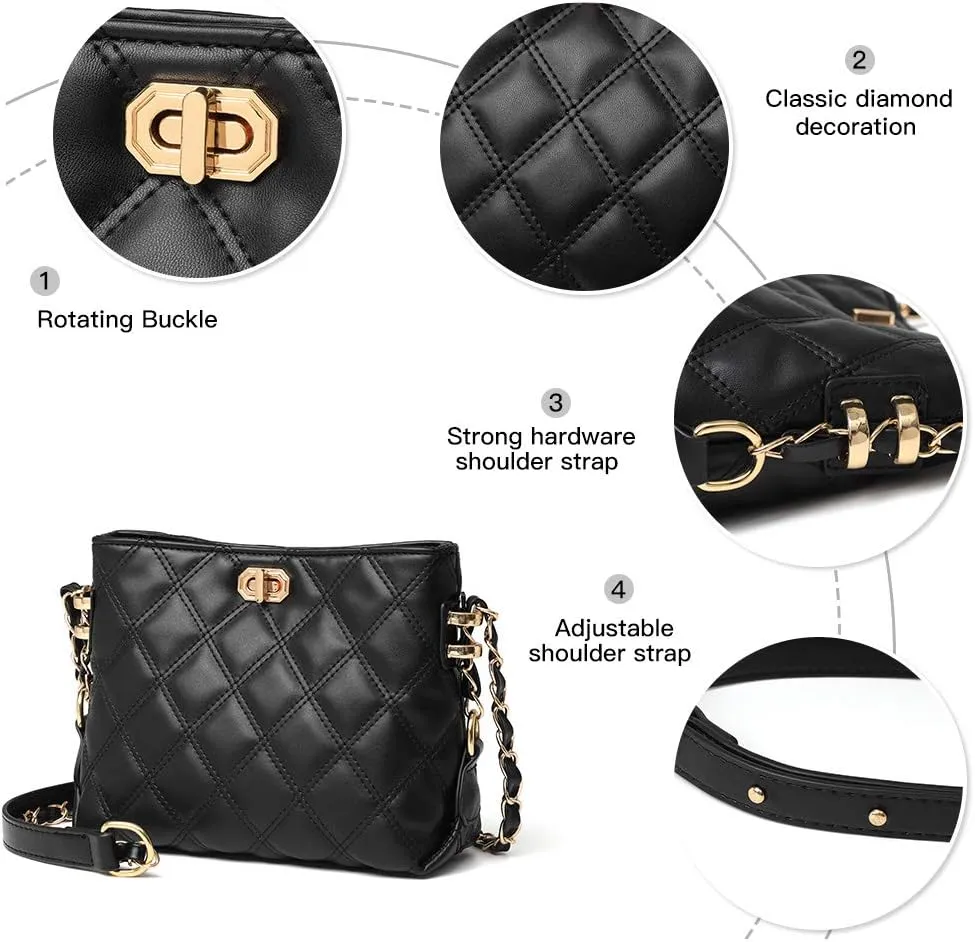 Small Crossbody Bags for Women Purses Fashion Leather Lightweight Handbags Shoulder Bag