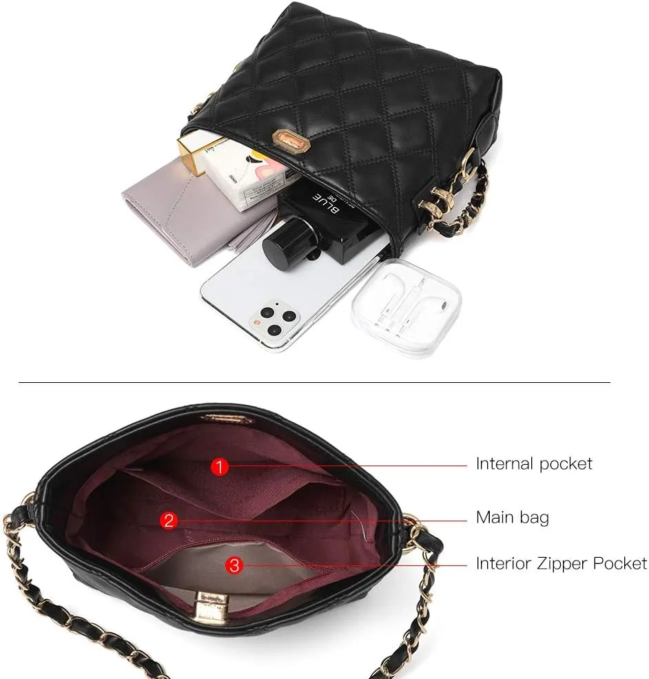 Small Crossbody Bags for Women Purses Fashion Leather Lightweight Handbags Shoulder Bag