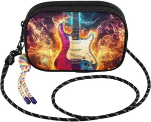 Small Crossbody Bags Guitar Fantasy Fire for Women Cell Phone Purses Women's Shoulder Handbag Wallet Purse