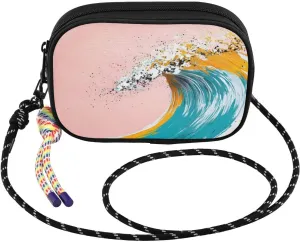 Small Crossbody Bags Waves Colors Fantasy for Women Cell Phone Purses Women's Shoulder Handbag Wallet Purse