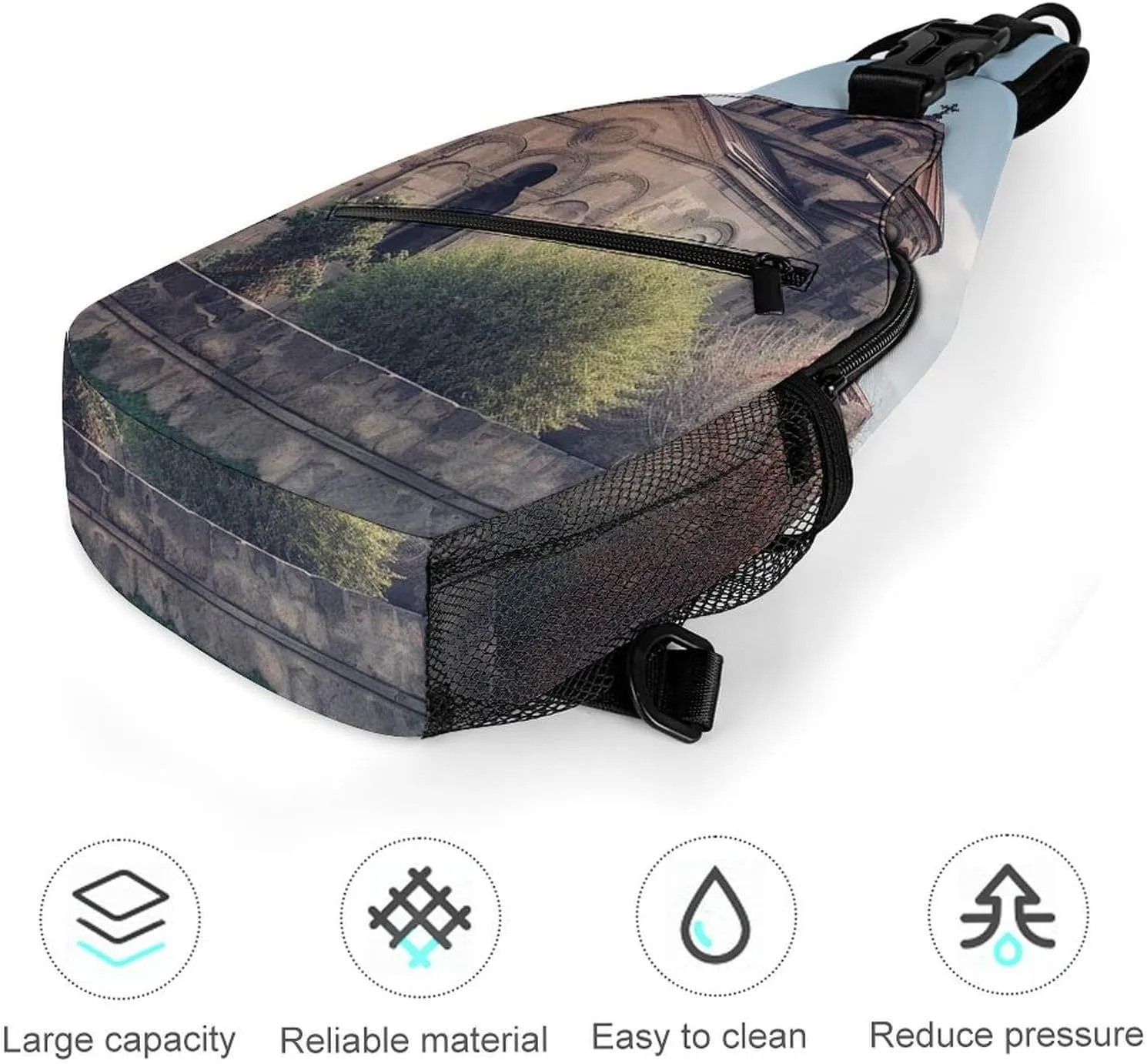 Small Sling Chest Bag Crossbody Bag for Men Women,Armenian Church Lightweight Gym Daypack for Travel Cycling Hiking