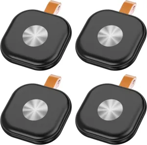 Smart Bluetooth Tracker,Key Finder,Item Locator Works with Apple Find My (iOS Only),Tracking Tag for Luggage,Keys,Bags,Wallets, Anti-Lost without monthly fees,Replaceable Battery-4 PACK (Black 4-pack)