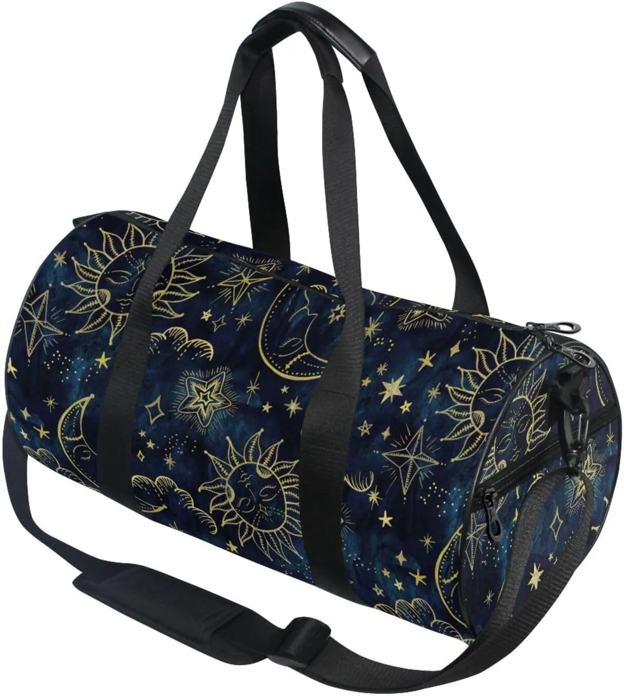 Sport Duffle Bag Travel Weekender Overnight Bag Gym Bag Womens Mens, Abstract Sun Moon Star Travel Duffel Bag for Plane Sport Gym Tote Bags Yoga