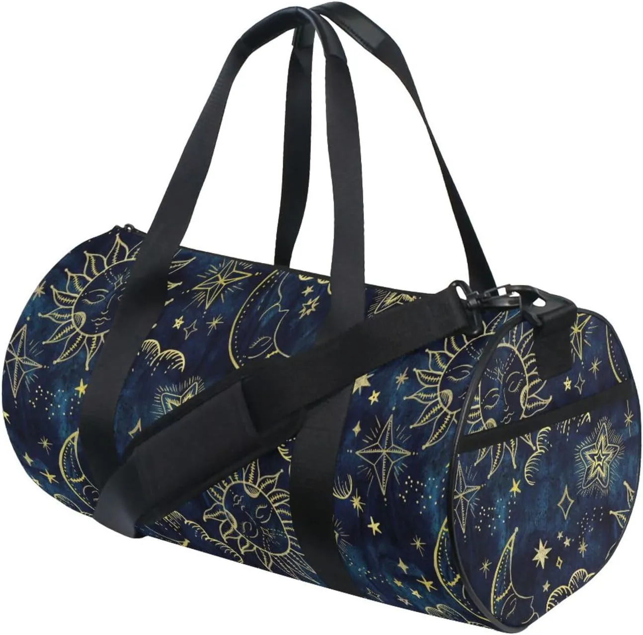 Sport Duffle Bag Travel Weekender Overnight Bag Gym Bag Womens Mens, Abstract Sun Moon Star Travel Duffel Bag for Plane Sport Gym Tote Bags Yoga
