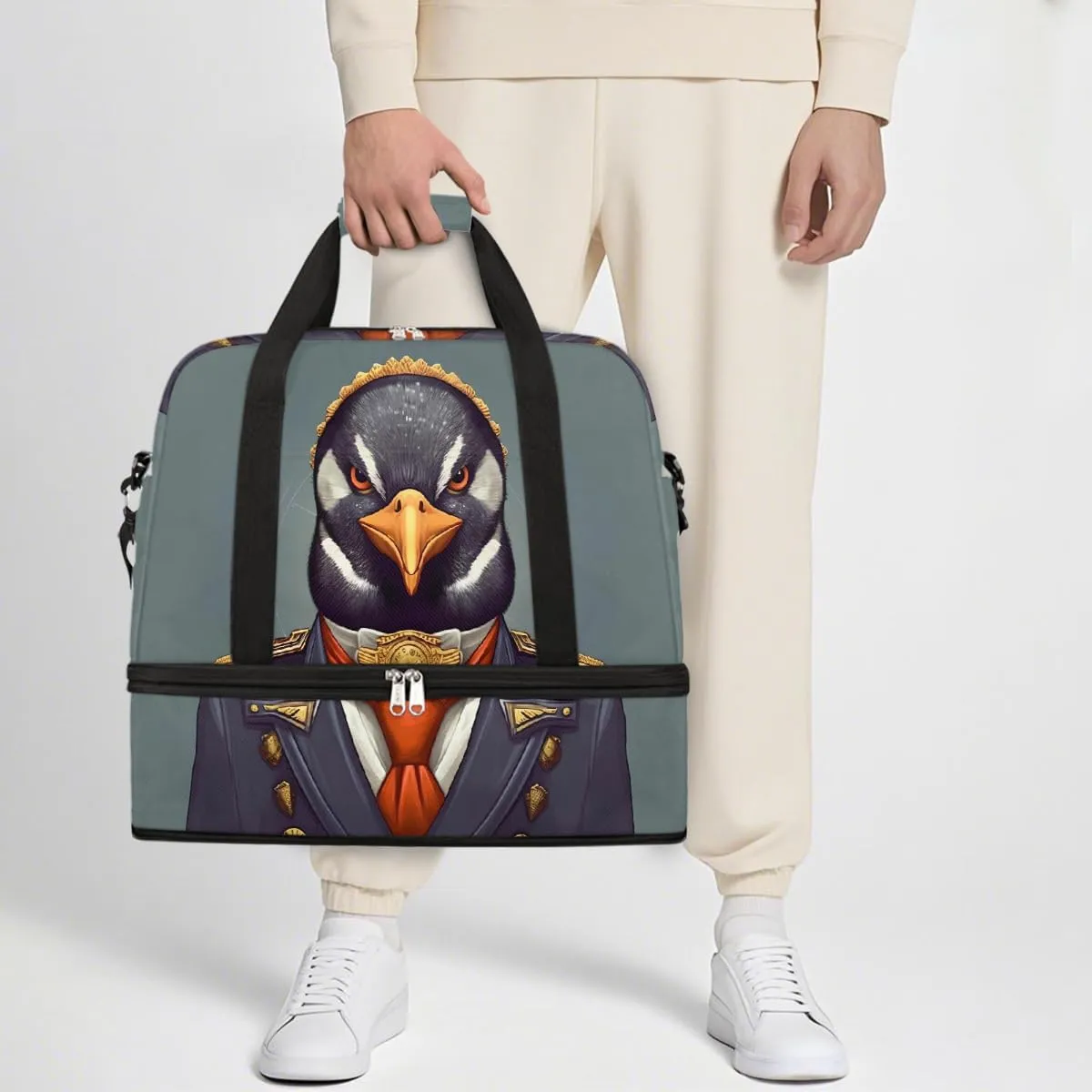 Sports Gym Bag Animal Eagle Avatar Large Travel Duffel Bag With Shoe Compartment Foldable Waterproof Carry-On Weekend Travel Bags for Camping Overnight Yoga Hospital Travel Bags