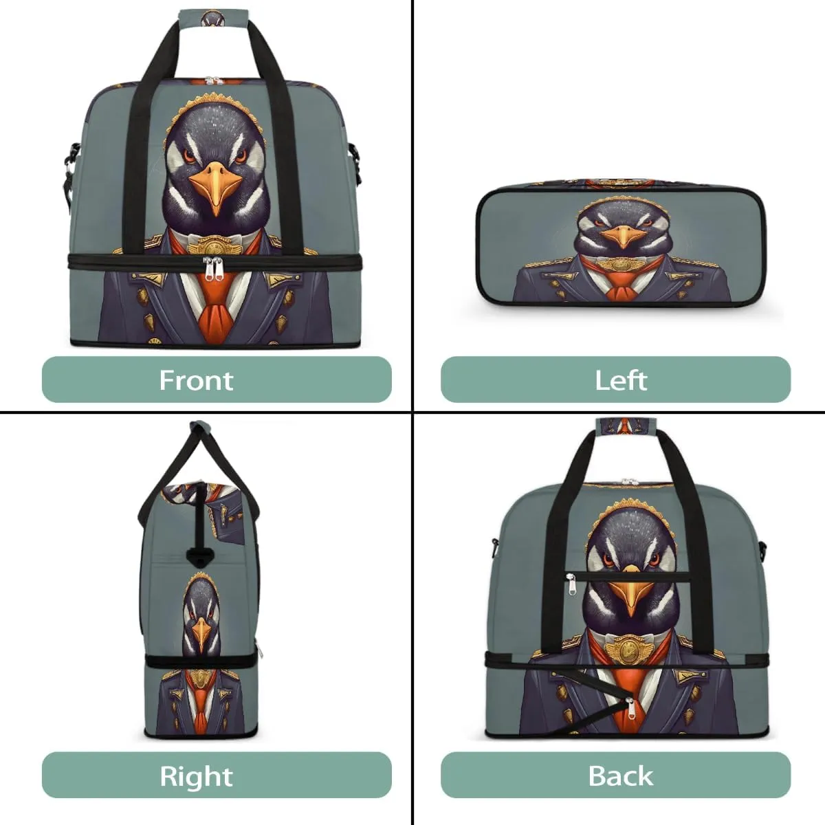 Sports Gym Bag Animal Eagle Avatar Large Travel Duffel Bag With Shoe Compartment Foldable Waterproof Carry-On Weekend Travel Bags for Camping Overnight Yoga Hospital Travel Bags