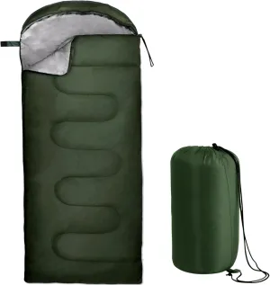 Standard Sleeping Bags with Hoods for Adults 4 Seasons Warm or Cold Lightweight Indoor Outdoor Sleeping Bags for Backpacking, Camping
