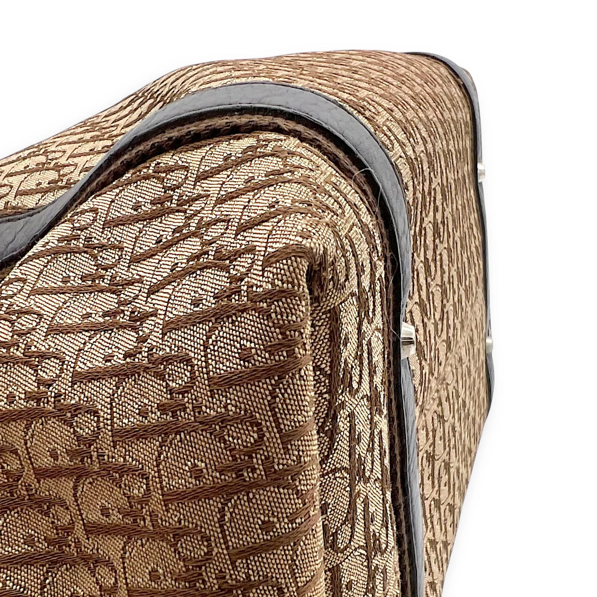Street Chic Hobo Brown Shoulder Bag in Jacquard, Silver hardware