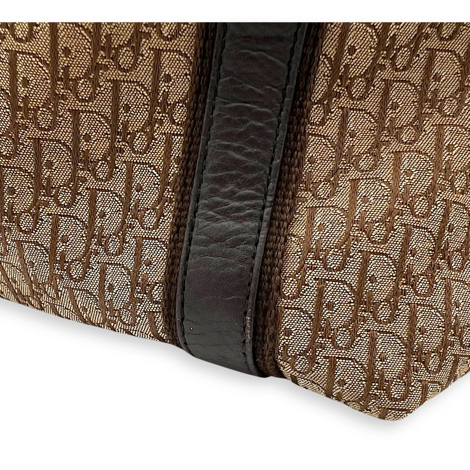 Street Chic Hobo Brown Shoulder Bag in Jacquard, Silver hardware